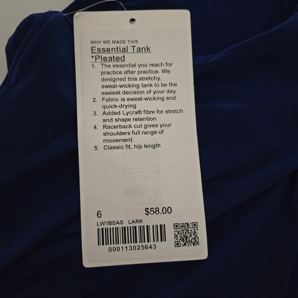 Lululemon Essential Tank - Pleated